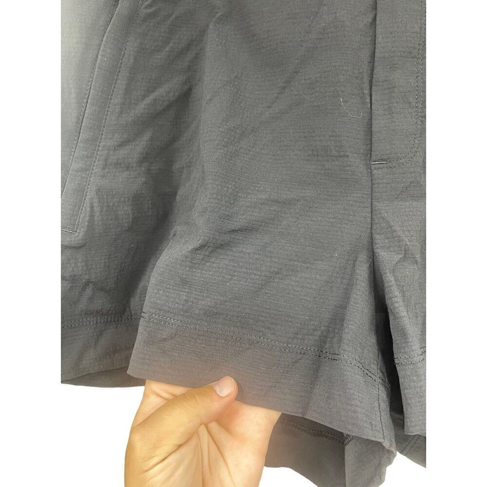 Athleta Trekkie North Shorts Womens 18 Black Nylon 3" Pull On Pockets - Picture 2 of 8
